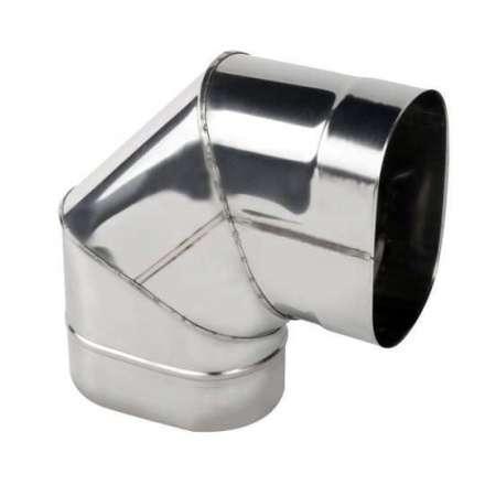 Колено овал. сечения (Отвод) 90 из нерж. ст. 304-0,8 мм, вертикаль. купить в Новополоцке