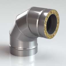 Сэндвич-Колено (Отвод) 90 из нерж. ст. 304-430-0,5-0,5 мм, утепл. 30 мм купить в Новополоцке