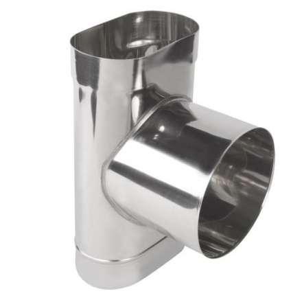 Тройник овальный 90 из нерж. ст. 430-0,8 мм купить в Новополоцке