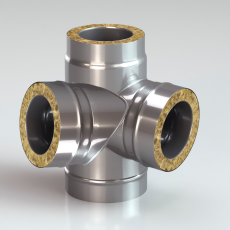 Сэндвич-четверник 90  AISI 304/430-0,5, изол. 30 мм купить в Новополоцке