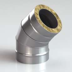 Сэндвич-Колено (Отвод) 45 из нерж. ст. 304-430 1,0-0,5 мм, утепл. 50 мм купить в Новополоцке