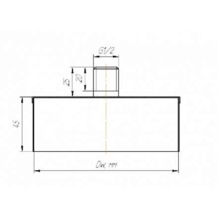 Заглушка с конденсатоотводом КПД ЧЕРНЫЙ в Новополоцке