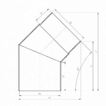 Отвод 45° КПД ЧЕРНЫЙ в Новополоцке