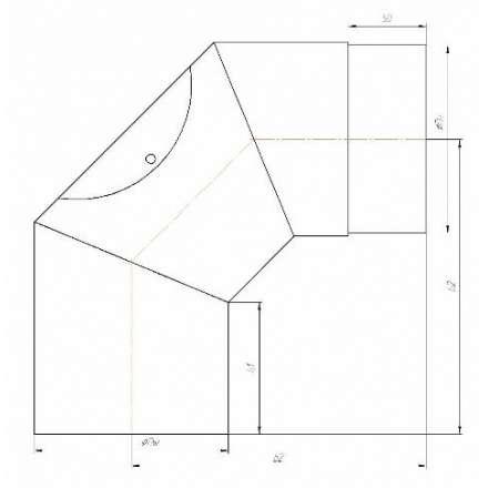 Отвод 90° с ревизией КПД ЧЕРНЫЙ в Новополоцке