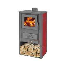 Печь-камин Blist Oganj LM стальная дверца красная фото в Новополоцке