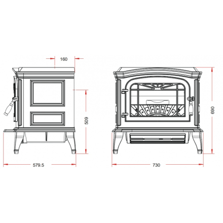 Купить Печь-камин Invicta Bradford белая эмаль в интерьере чугунная в Новополоцке в Новополоцке