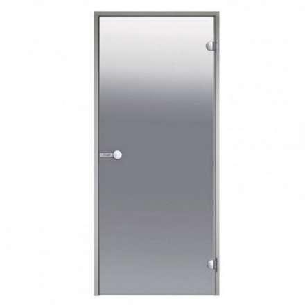 Дверь для бани стеклянная Harvia 8/19 коробка алюминий, стекло сатин в Новополоцке