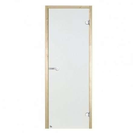 Дверь для бани стеклянная Harvia 7/19 коробка сосна, прозрачная в Новополоцке