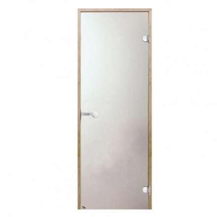 Дверь для бани стеклянная Harvia 7/19 коробка ольха, сатин в Новополоцке