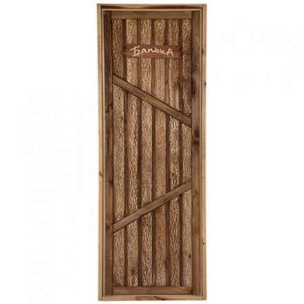Дверь для бани глухая искусственно состарена 1900х700мм в Новополоцке