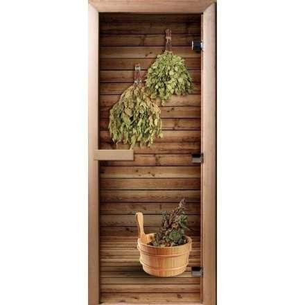 Дверь для сауны Doorwood с фотопечатью A004 1900x700 в Новополоцке
