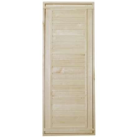 Дверь для бани ComfortProm 800x1900 осина деревянная глухая с фольгой купить в Новополоцке