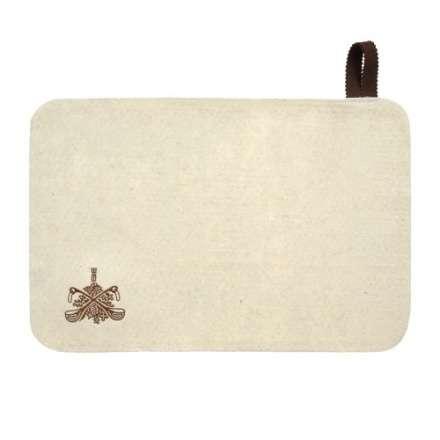 Коврик белый с вышитым логотипом, войлок 100%, 41416 купить в Новополоцке