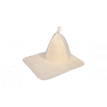 Набор из двух предметов (Шапка, коврик) белый 41217 в Новополоцке