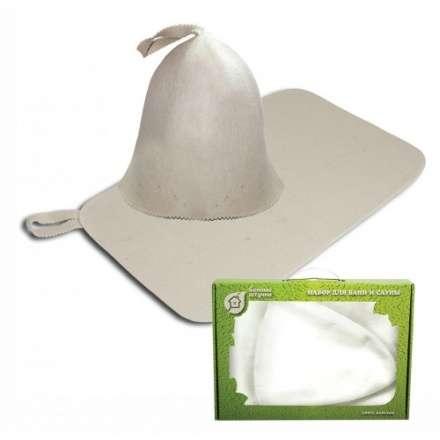 Набор из двух предметов (Шапка Классик, коврик белый) 41103 в Новополоцке