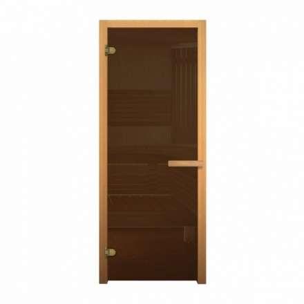 Стеклянная дверь для бани Fireway бронза 1900*700 (стекло 8 мм, 2 петли) купить в Новополоцке