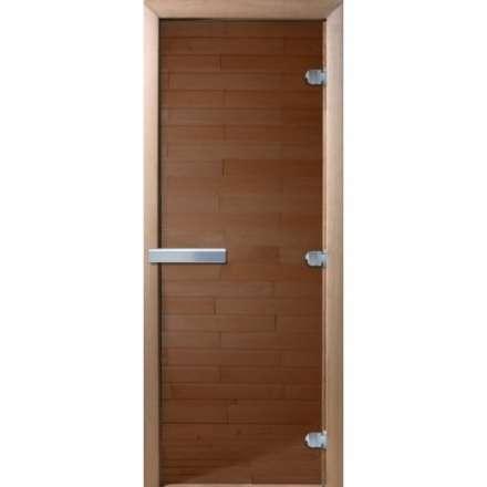 Дверь для бани Doorwood Теплый день 2000x800 алюмин. ручка (стекло 8 мм, 3 петли) в Новополоцке