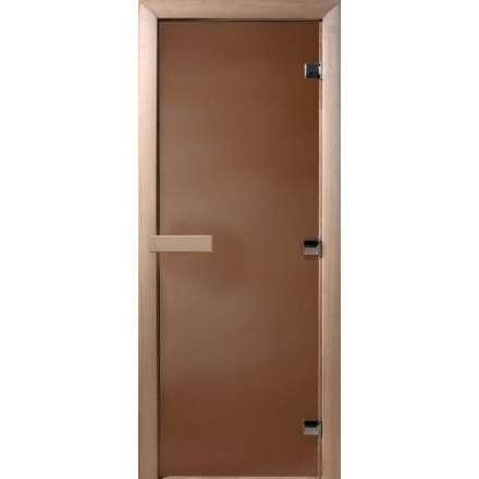 Дверь для бани Doorwood Теплая ночь 1900x600 мм (коробка листва, стекло 8 мм, 3 петли) купить в Новополоцке