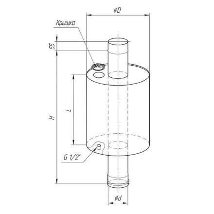 Бак Ferrum Комфорт круглый на трубе 72 л в Новополоцке