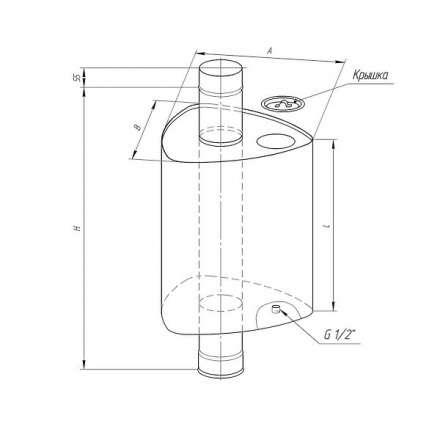 Бак Ferrum Комфорт треугольный на трубе 67 л в Новополоцке
