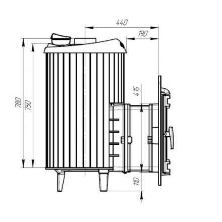 Печь банная ProMetall Атмосфера L в ламелях Окаменевшее дерево в Новополоцке