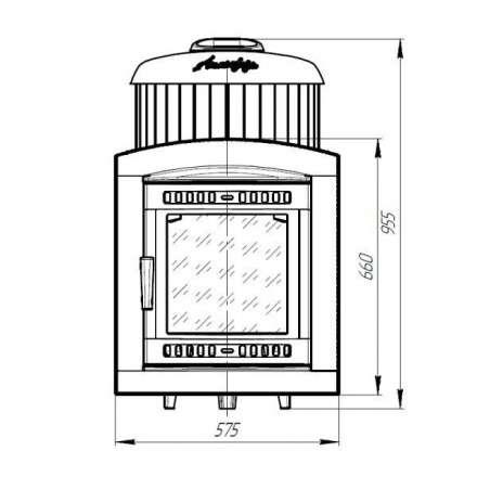 Печь банная ProMetall Атмосфера L+ в ламелях Россо Леванто наборный рисунок в Новополоцке