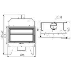 Топка каминная Мета-Бел ТКТ 10.0-05 (в модификации Аврора С) в Новополоцке