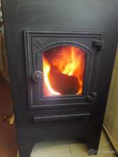 Недорогая печь-камин со стеклом ЭТНА (ДТ-4С) ? 115 мм для дома и дачи Амазонка бай фото в Новополоцке