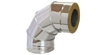 Сэндвич-колено Нерж+Нерж (AISI 430/0,8мм) 90* 4 секции купить в Новополоцке