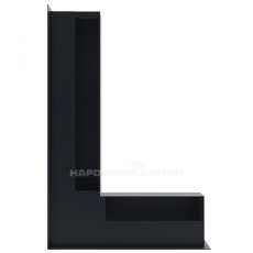 Решетка люфт угловая левая 547х766х90 (графит) в Новополоцке