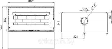 Печь-камин Мета-Бел АОТ 10.0-05 Монблан в Новополоцке