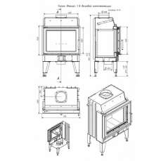 Топка каминная ТКТ 10.0-02 (в модификации FENIX 1) в Новополоцке