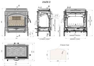 Печь-камин FireWay Jazz II на дровах в Новополоцке