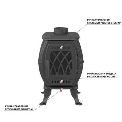 Печь-камин Везувий ВХ-05 Антрацит в Новополоцке