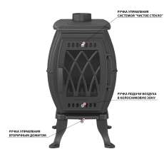 Печь-камин Везувий ВХ-09 Антрацит в Новополоцке