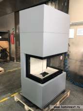 Камин Родос 800 ЧЕРНЫЙ шамот белый в Новополоцке