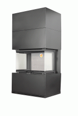 Камин Родос 800 ЧЕРНЫЙ шамот белый в Новополоцке