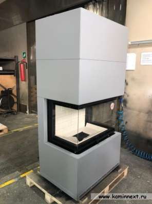 Камин Родос 800 ЧЕРНЫЙ шамот белый в Новополоцке
