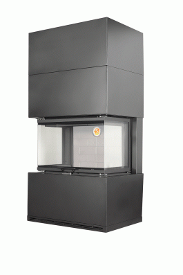 Камин Родос 800 ЧЕРНЫЙ шамот белый в Новополоцке