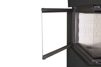 Камин Родос 900 ЧЕРНЫЙ, шамот белый в Новополоцке