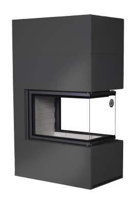 Камин Родос 900 ЧЕРНЫЙ, шамот белый в Новополоцке