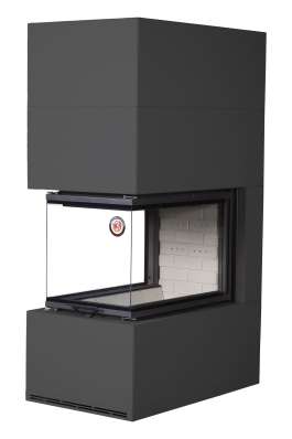 Камин Родос 900 ЧЕРНЫЙ, шамот белый в Новополоцке