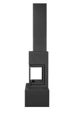 Камин МАДРИД на дровнике Гигант слева черный\белый шамот в Новополоцке