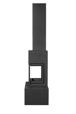 Камин МАДРИД на дровнике Гигант слева черный\белый шамот в Новополоцке