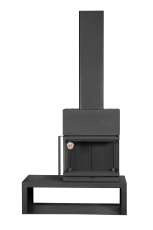 Камин МАДРИД на дровнике Гигант справа черный\белый шамот в Новополоцке