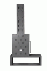 Камин МАДРИД на дровнике Гигант справа черный\белый шамот в Новополоцке