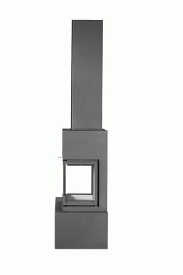 Камин МАДРИД на дровнике Гигант справа черный\белый шамот в Новополоцке