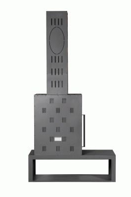 Камин МАДРИД на дровнике Гигант справа черный\белый шамот в Новополоцке