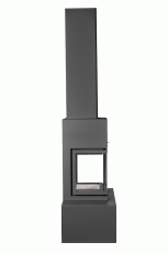 Камин МАДРИД на дровнике Гигант центральный черный\белый шамот в Новополоцке