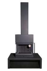 Камин МАДРИД на дровнике Гигант центральный черный\белый шамот в Новополоцке